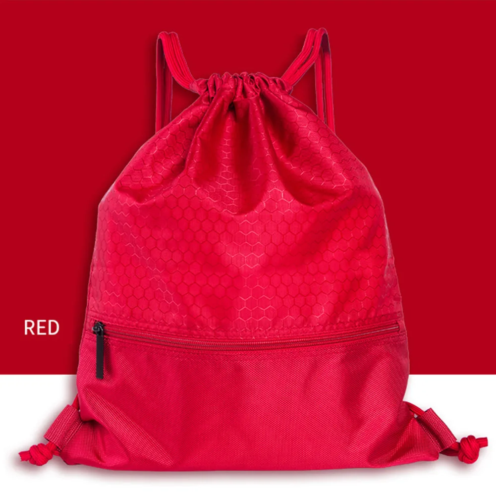 red 50*42 см, для хранения, для путешествий, водонепроницаемый, для плавания, для спорта, на шнурке, с карманом на молнии, складная сумка, для дома, рюкзак, износостойкий - Цвет: red