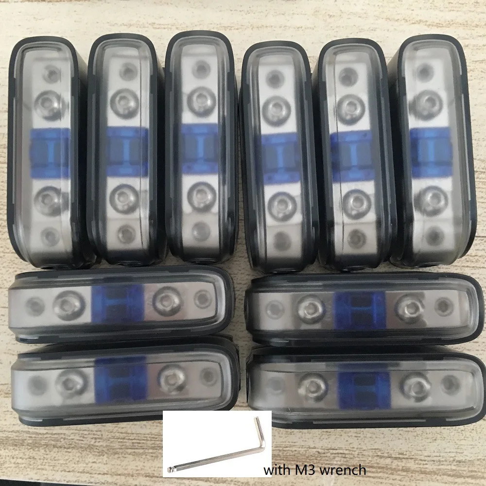 10 шт./лот 12 В 24 в 32 кабель 4AWG 8AWG In Out Auto AFS держатель предохранителя Mini ANL блок