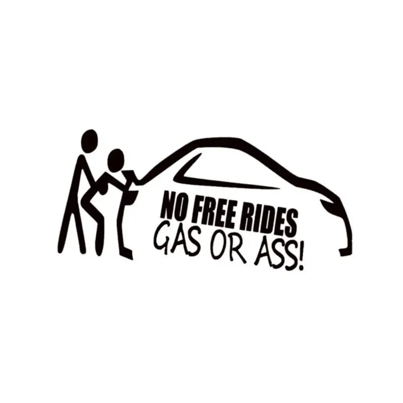 Gass или Ass &quotNo Free Rides&quot Автомобильная Наклейка на окно Грузовик Авто Бампер