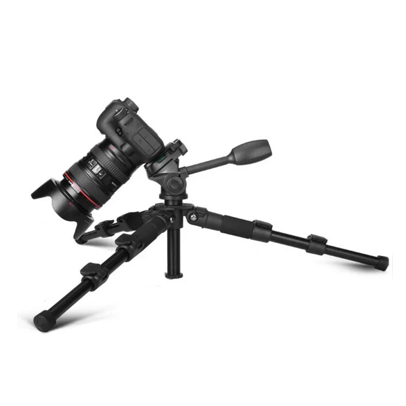 Портативный 3-секционный настольный мини-штатив Q166S для фотосъемки с 3-сторонней