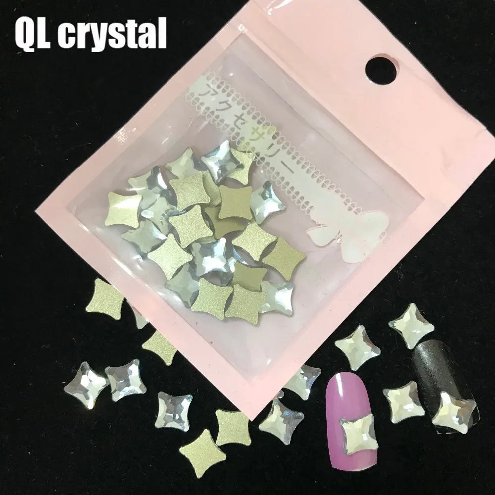 QL Кристалл Flatback без горячей фиксации 3D стекло кристалл для дизайна ногтей