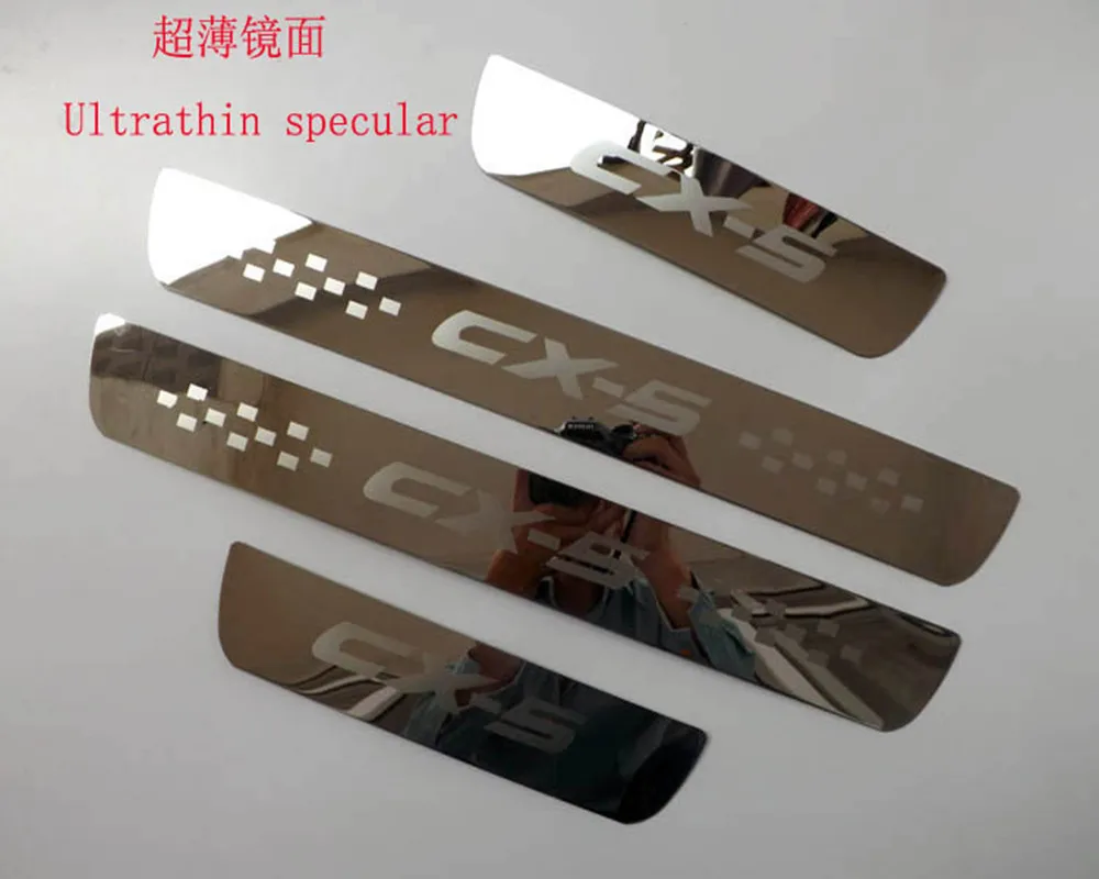 4 шт. ультратонкая Накладка на порог из нержавеющей стали | Автомобили и мотоциклы