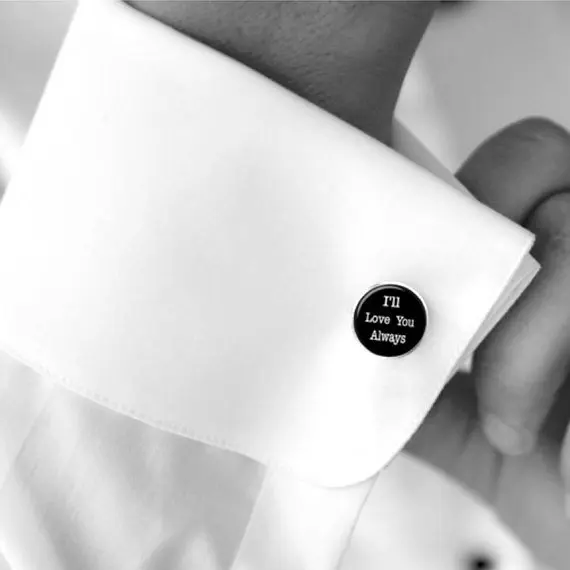 personalized any text wedding Father of the bride groom cufflinks cuff links photo keepsake gift For father | Дом и сад