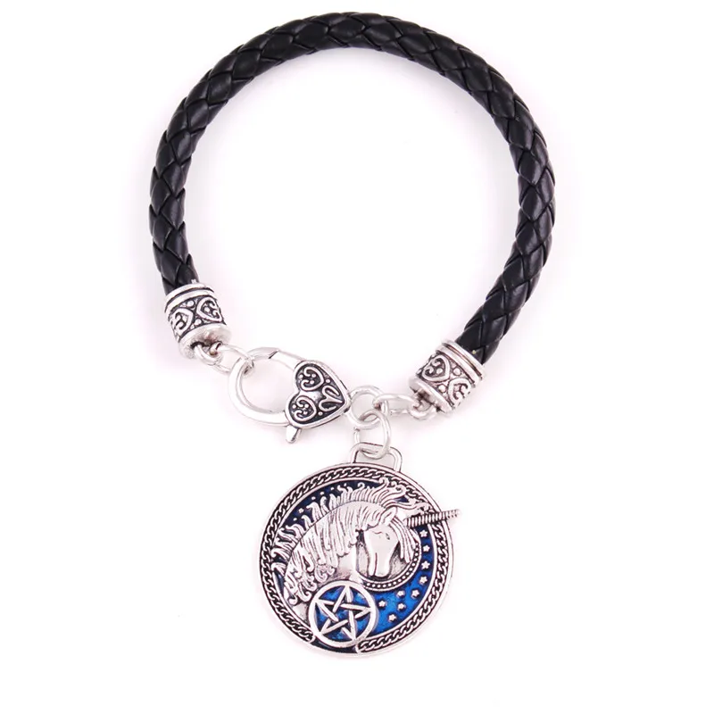 Female Male Jewelry Bracelet Mythical Animal Unicorn And Pentacle With Fashion Enamel Religions Amulet Provide Dropshipping | Украшения и