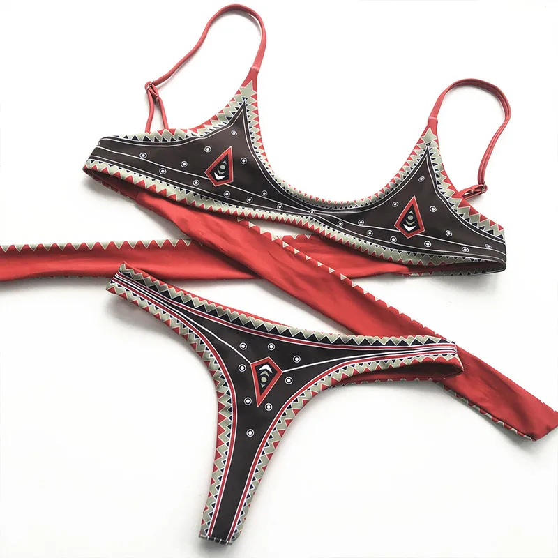 Bikini 2 HELLO BEACH, сексуальное бикини, женский купальник, пуш-ап, одежда для плавания, длинные ремешки, бразильские стринги, купальник, с рисунком, одежда для плавания - Цвет: Bikini 2