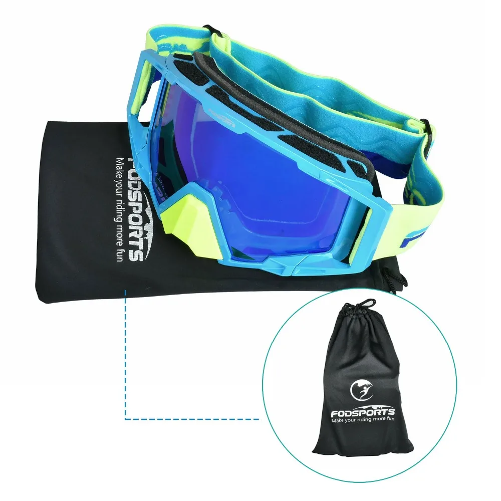 Fodsports защитные очки для мотоциклистов Велоспорт MX внедорожный шлем лыжные спортивные очки защитные очки мото гоночный велосипед солнцезащитные очки для мотокросса
