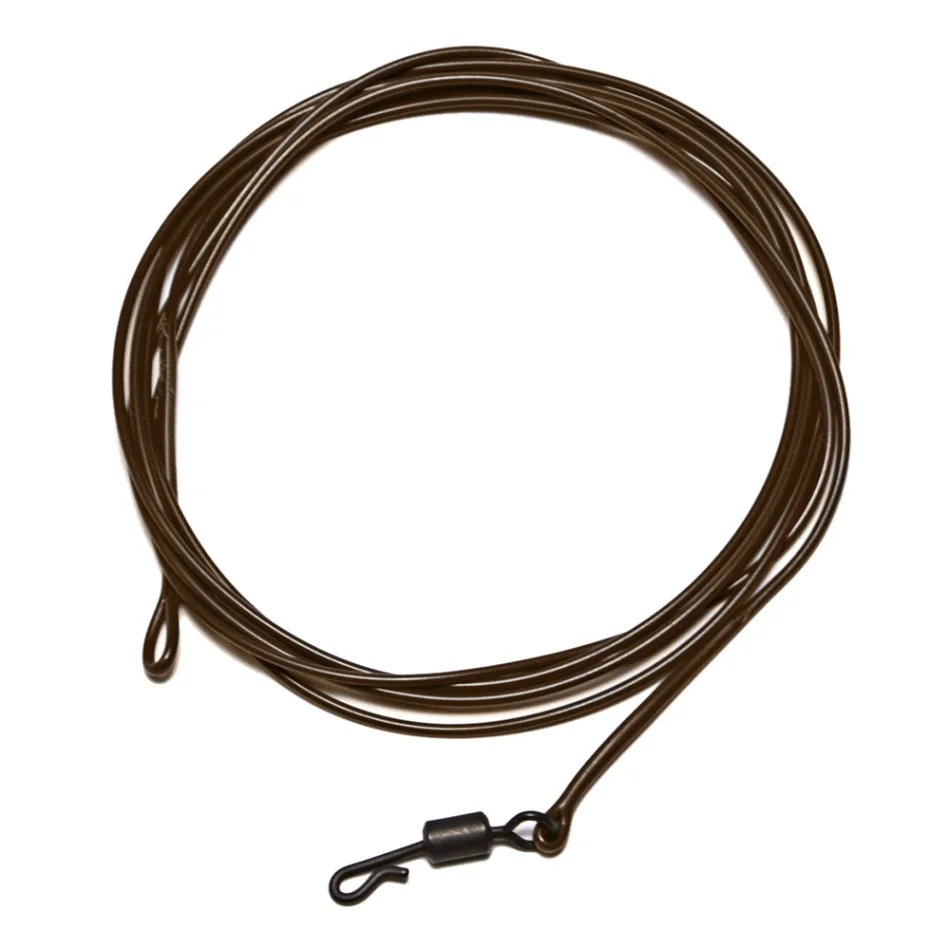 Brown Nylon 1 м 30LB 3 вида цветов леска для лески, нейлоновый лидер, леска для ловли нахлыстом, Pesca с кольцом, петля для ремня Вертлюг, карп, Рыболовный аксессуар - Цвет: Brown Nylon
