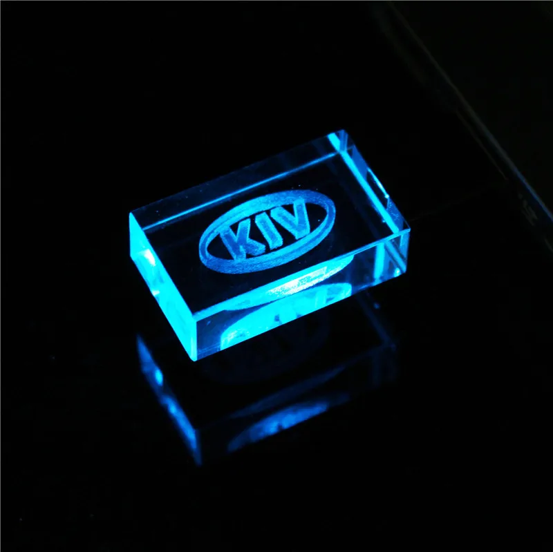 Bleu 64GB usb2.0 металлический кристалл KIA ключ модель USB флеш-накопитель 4GB 8GB 16GB 32GB драгоценный камень ручка-накопитель специальный подарок - Цвет: Bleu