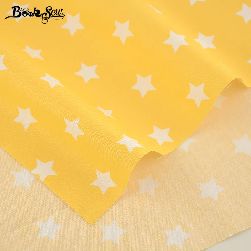 Booksew Новые поступления Текстиль для дома 100% хлопок саржа Ткань Star Дизайн Жир