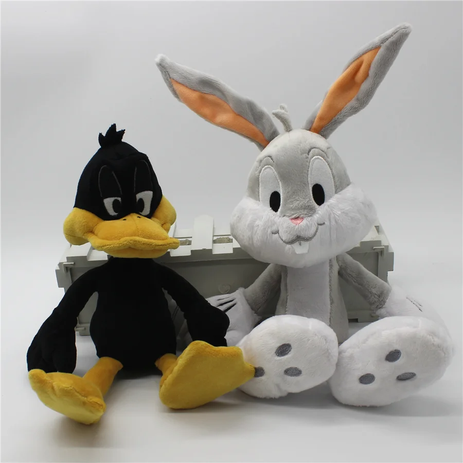 2 шт./лот 25 см Looney Tunes милый кролик и Даффи Дак мультфильм плюшевые мягкие игрушки