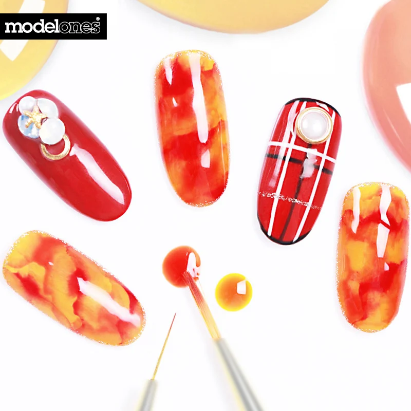 Гель лак для ногтей Modelones долговечный Французский маникюра Цветной СВЕТОДИОДНЫЙ