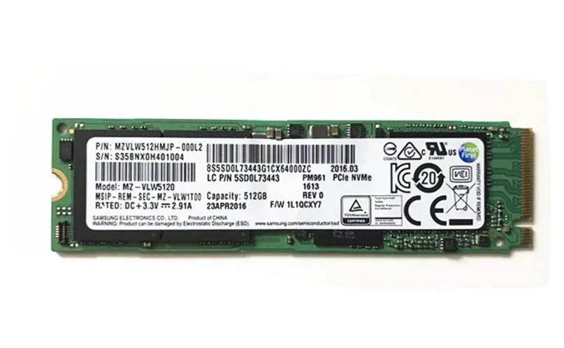 Используется PM961 MZVKW512HMJP MZ VKW5120 512 ГБ 2280 M.2 PCIe X4 NVME SSD|pcie x4|m.2 pciem.2 pcie x4 |