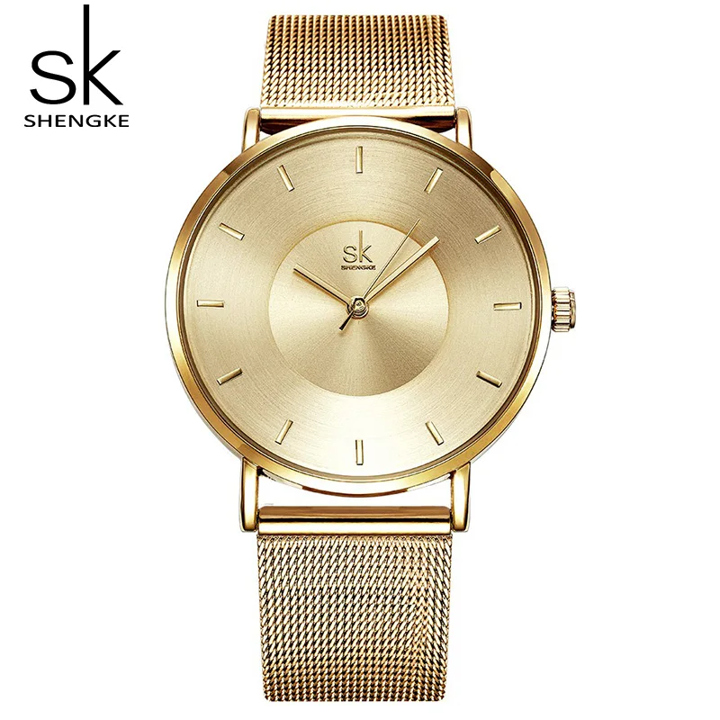 

Shengke Gold Fashion Women Watches Ultra Thin Dial Ladies Quartz Watch 2021 SK Women Wrist Watch Relogio Feminino #K0059