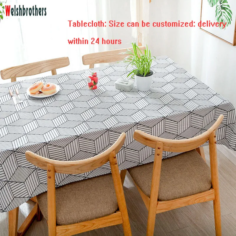 

Modern fashion linen tablecloth multi-deformation pattern is the home decoration of the restaurant living room birthday party016