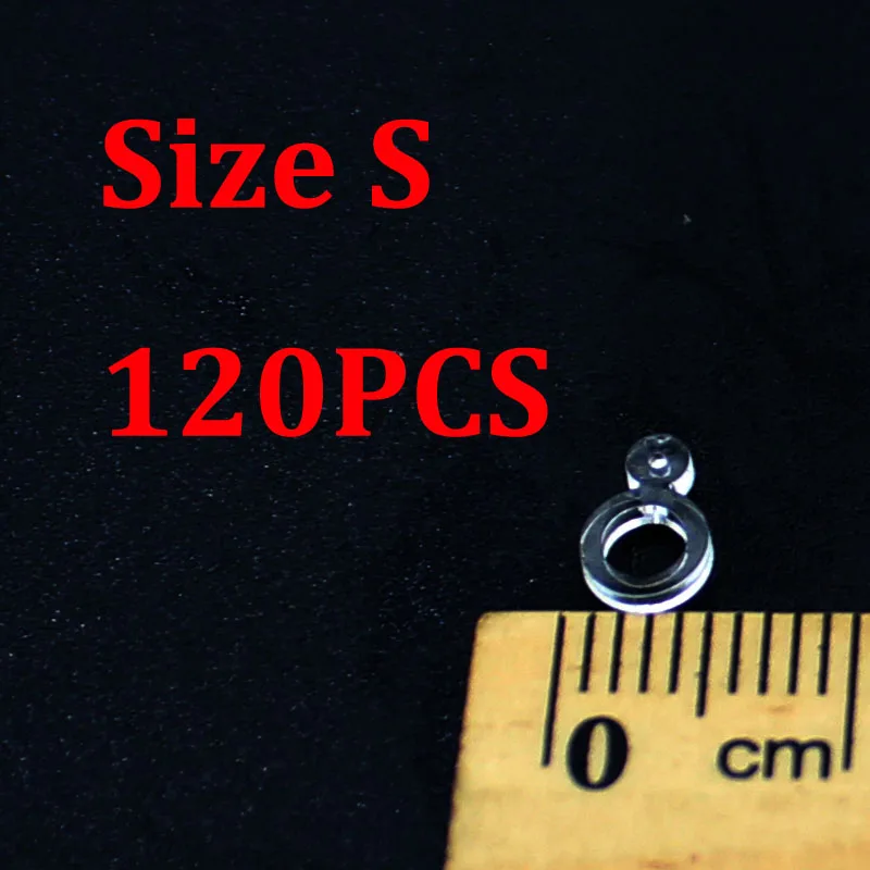 120pcs S 120 шт. эластичные приманки для ловли карпа аксессуары гранулы резинки для наживки прозрачные кольца приманки Бандер держатель Держатель для приманки - Цвет: 120pcs S
