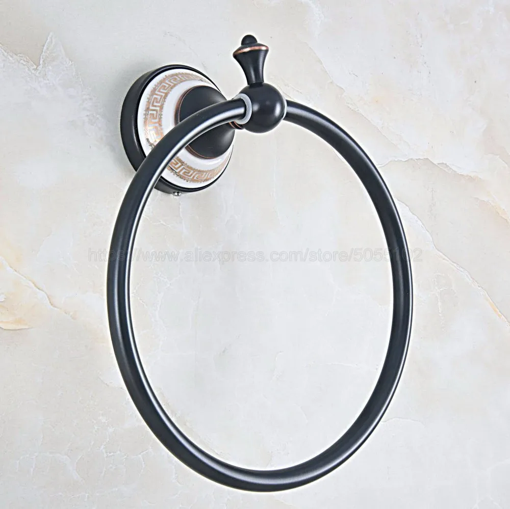 Rings Wall Mounted Towel Holder Towel Ring Oil Rubbed Bronze