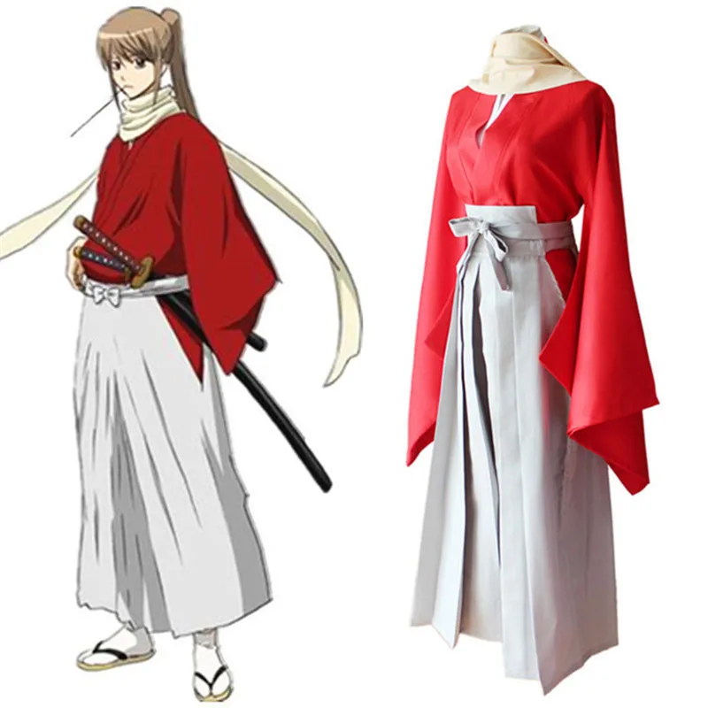 Аниме гинтама Серебряная душа Косплей Okita Sougo кимоно Униформа Shinsengumi костюм для