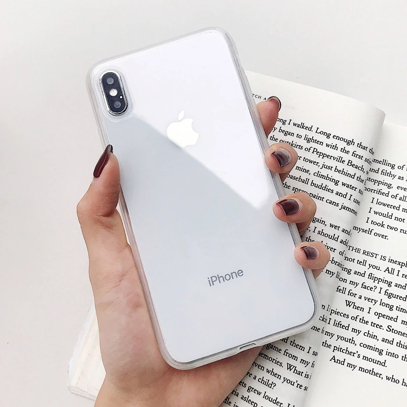 Soft Clear Matte TPU Case for Apple iphone 7 8 6S 6 Plus XS MAX X XR 10 Xs Dual Colorful Transparent Drop-proof Silicone Shell |
