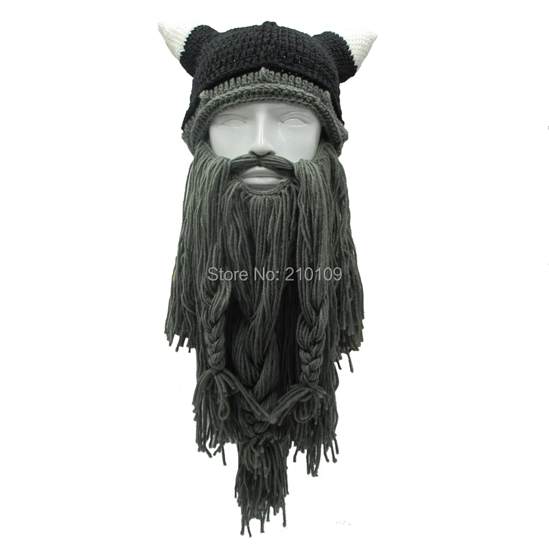Шапка викинга с бородой Mr.Kooky|halloween cap|horn hatviking beard |