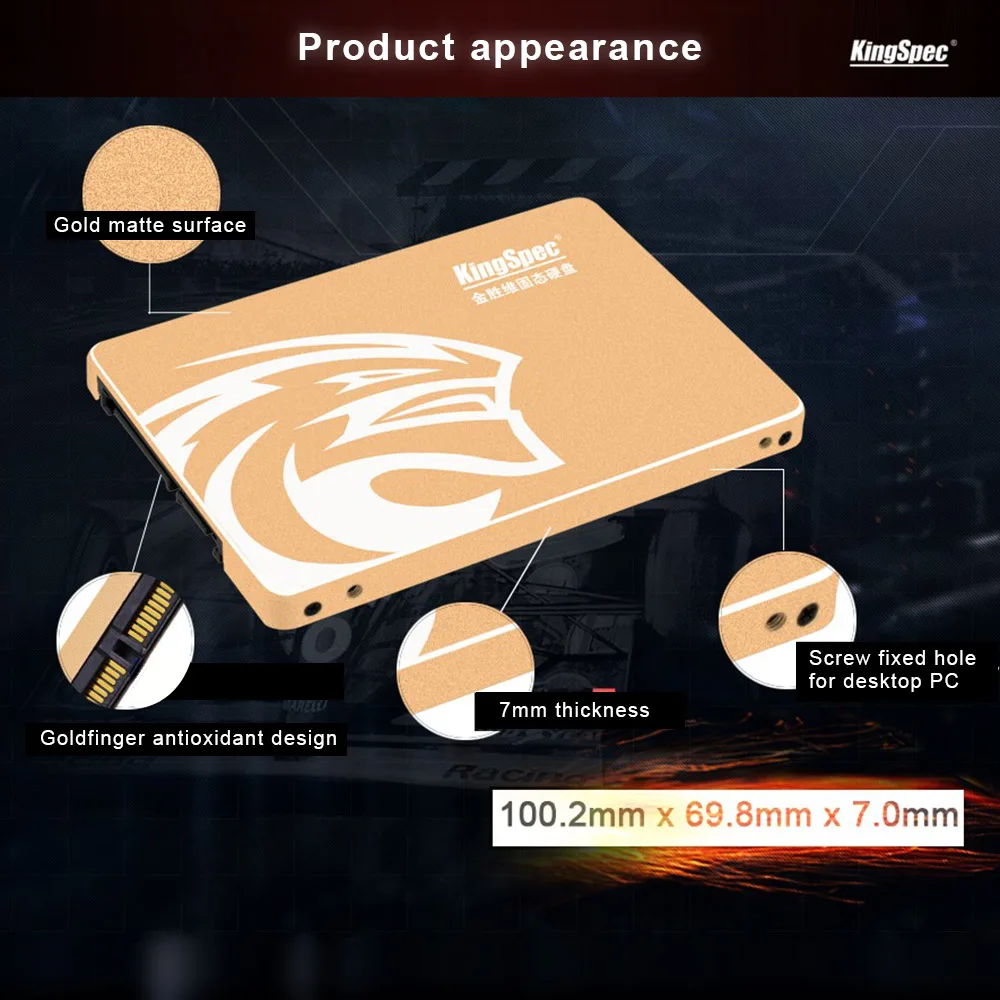 Твердотельный накопитель KingSpec SATA III 3 0 2 5 дюйма 128 ГБ 256 3D MLC м для компьютера