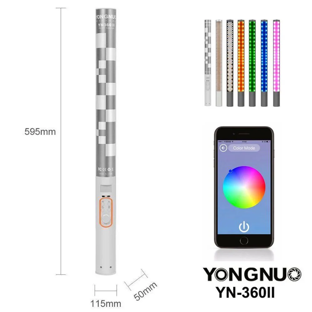 YONGNUO YN360II YN360 II Светодиодный светильник для видеосъемки ручная палочка льда