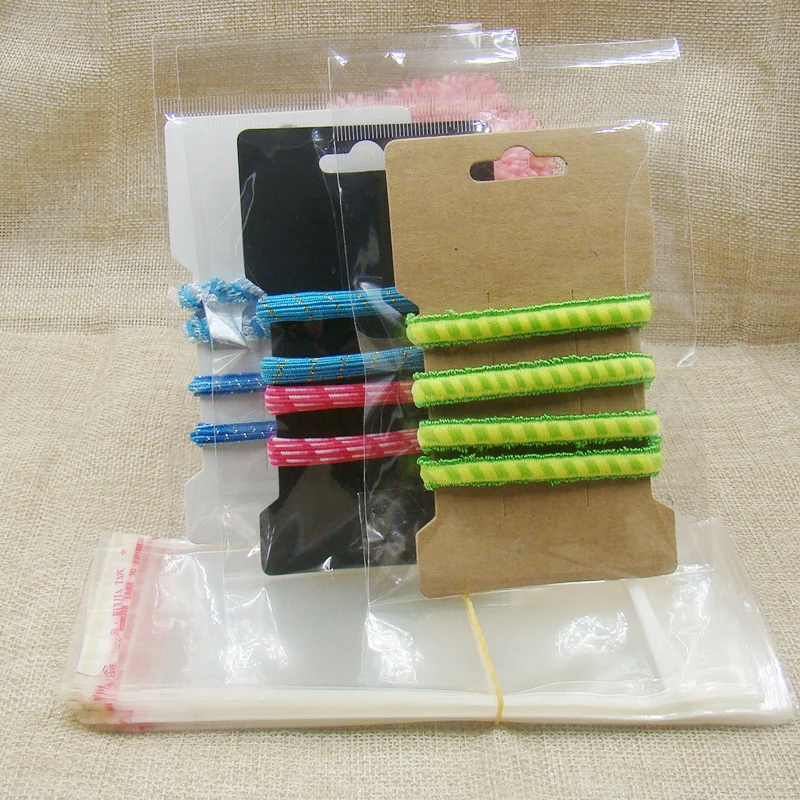 2017 Новый крафт клип карта для волос 1 лот = 1000 шт на заказ белый логотип 16X11Cm лента с