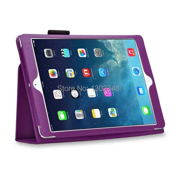 Ультратонкий чехол книжка из искусственной кожи с зернистой фактурой Магнитный