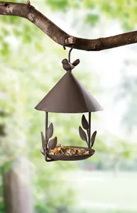 Кормушка для птиц Винтаж ручной работы Открытый Декор Вилла украшение сада подвесная птица кормушка на улице
