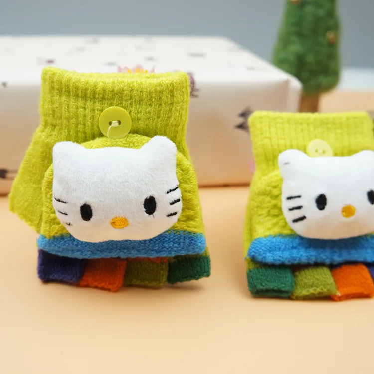 Высокое Качество Зима детская раскладушка перчатки kitty Перчатки Для Мальчиков