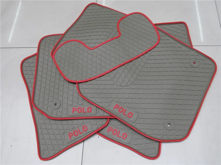 special latex non slip carpets no odor waterproof anti skip rubber car floor mats for VW POLO | Автомобили и мотоциклы