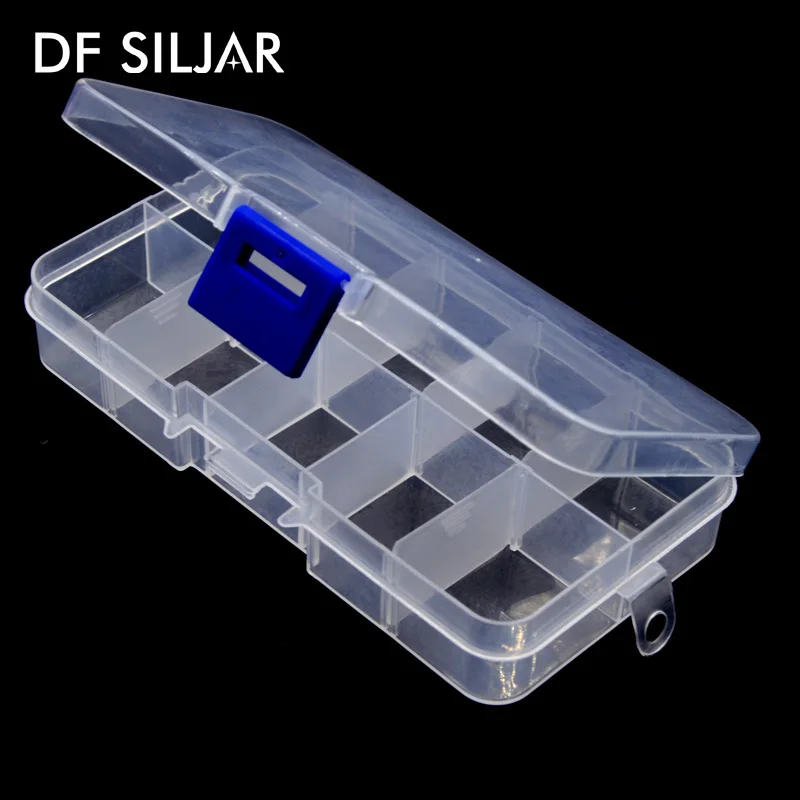 10 слотов регулируемая пластиковая коробка чехол для хранения ювелирных изделий