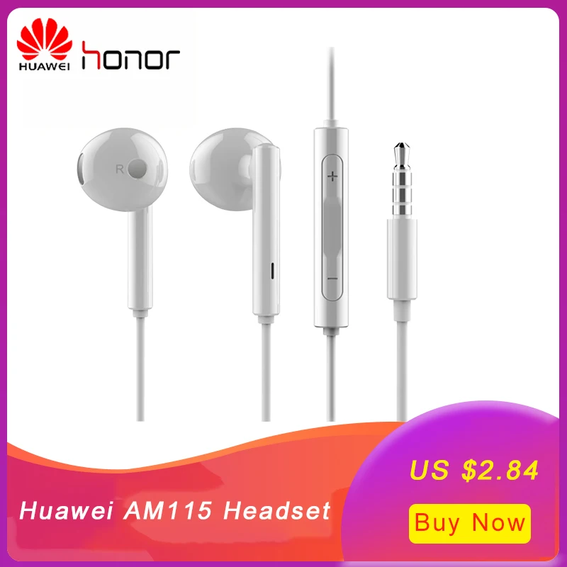 Huawei Honor AM115 гарнитура с 3 5 мм разъем динамик проводной контроллер наушники