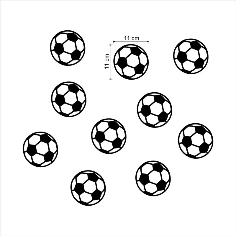 10 шт. персонализированные настенные наклейки для футбольного мяча мальчиков