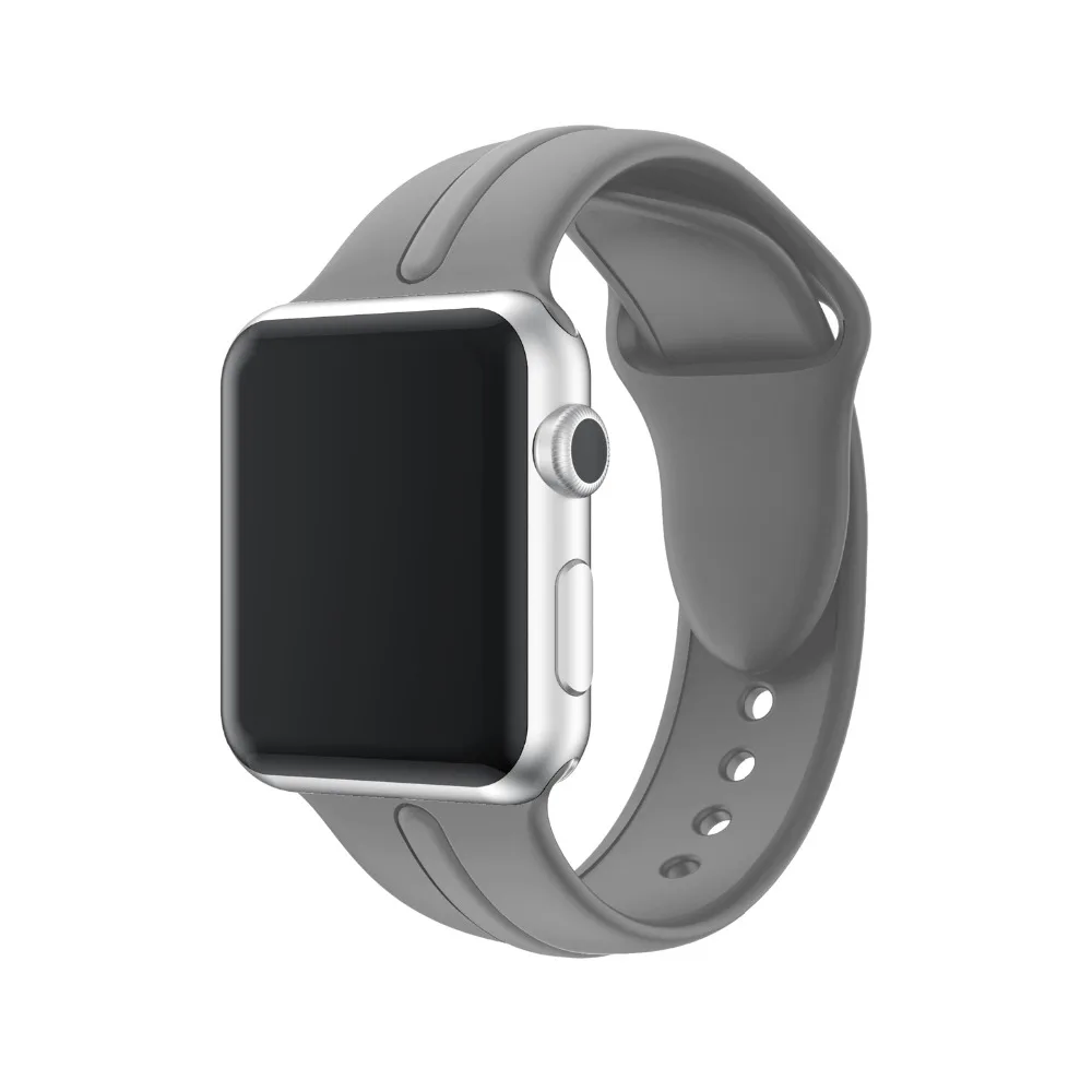Силиконовый ремешок для apple watch 42 мм/38 мм iwatch 3/2/1 спортивный браслет часов