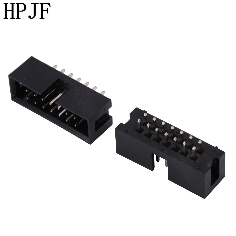 10 шт. шаг 2 54 мм 2x7Pin DC3 14-контактный Прямые мужской окутанный PCB IDC разъем заголовки