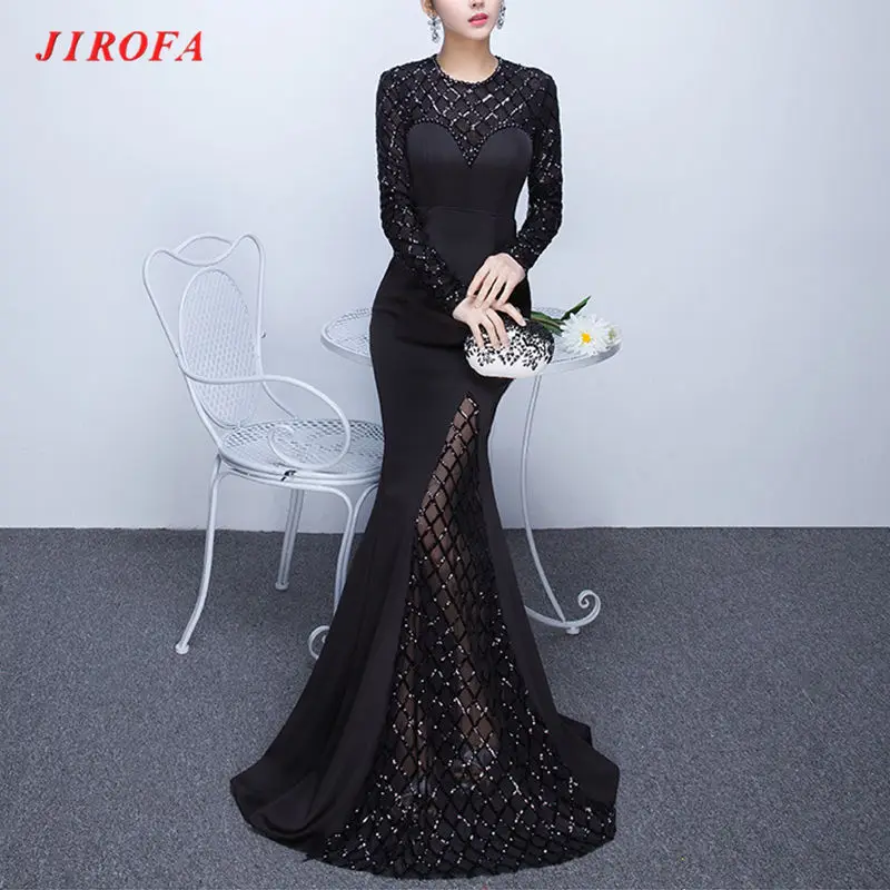 2019 Для женщин Vestidos Verano пикантные сетчатые зимнее платье с длинными рукавами и