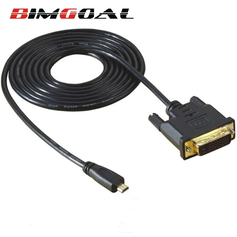 Высокоскоростной микро кабель HDMI DVI D 24 + 1 папа Кабель для|micro hdmi to dvi|micro tomicro |