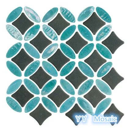 Интерьер классический дизайн зеленая и черная Мерцающая цветная глазурованная