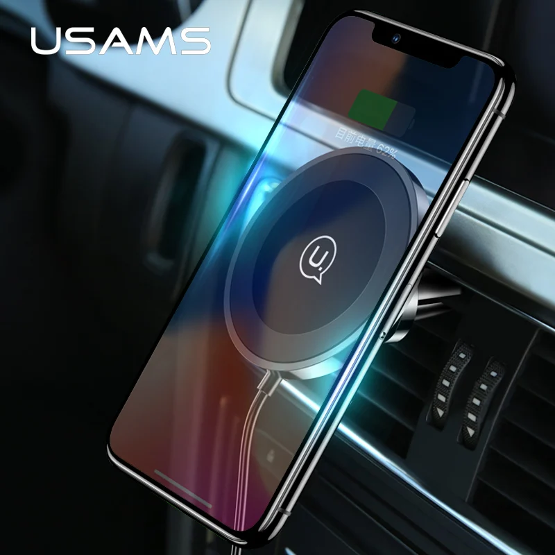USAMS магнитный автомобильный держатель для телефона на магните Беспроводной