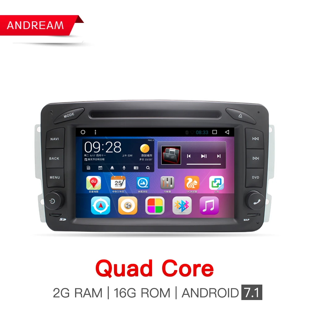 Android7.1 quad-core 2G DDR3 автомобильный DVD Радио стерео GPS навигации для Mercedes Benz/w 2 09/W