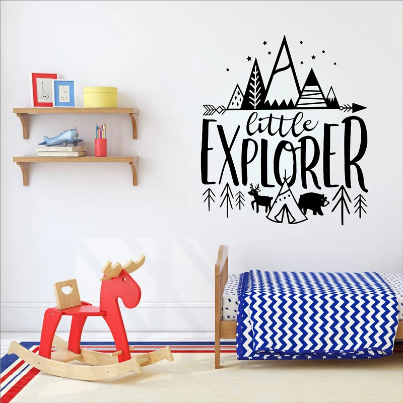 Виниловые Настенные стикеры Little Explorer для детей настенные наклейки детской