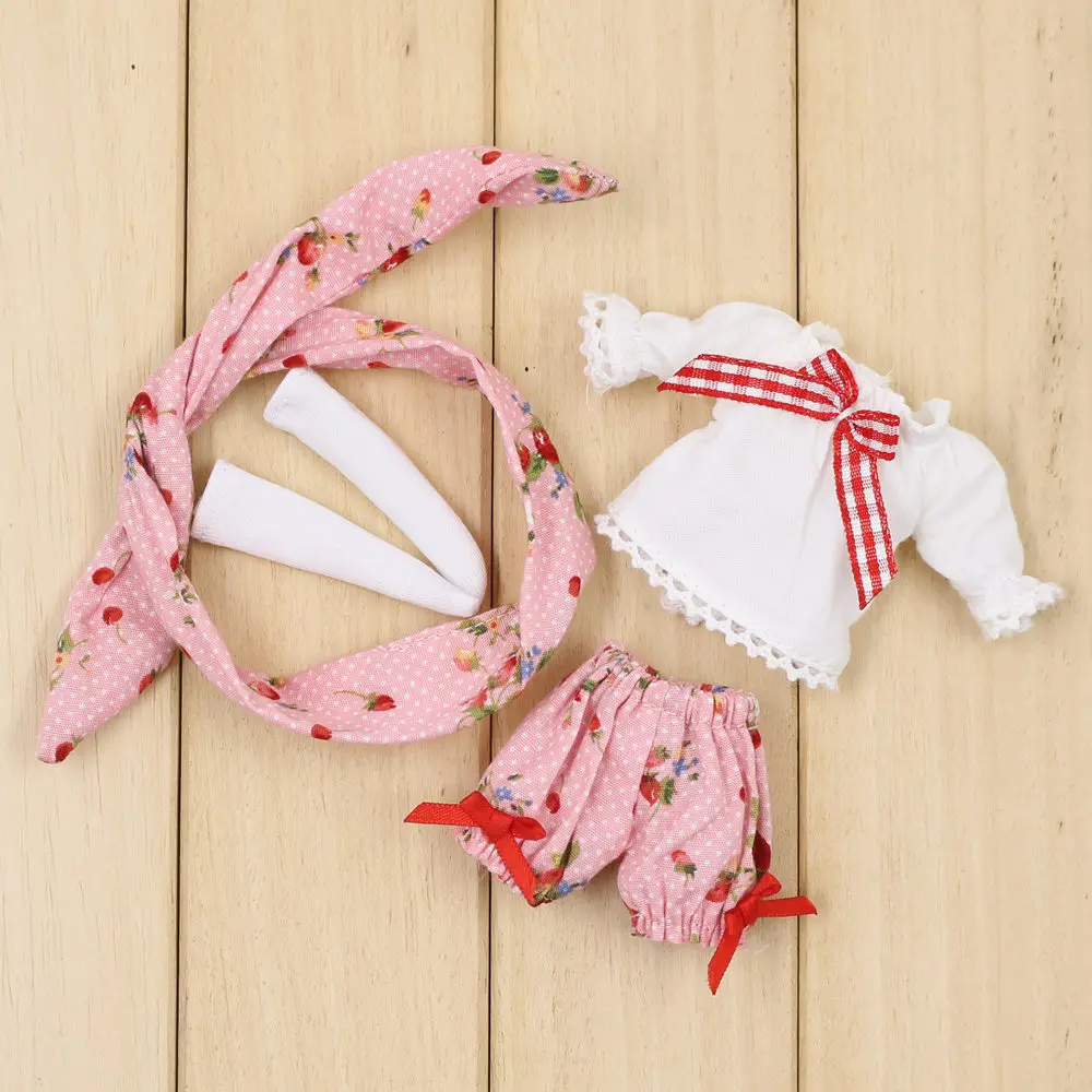 Наряды для куклы Middie Blyth рубашка с средним рукавом и короткими брюками бандаж