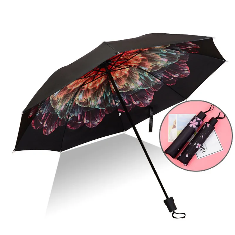 Фото Новый портативный мужской зонт для путешествий мини с защитой от ультрафиолета