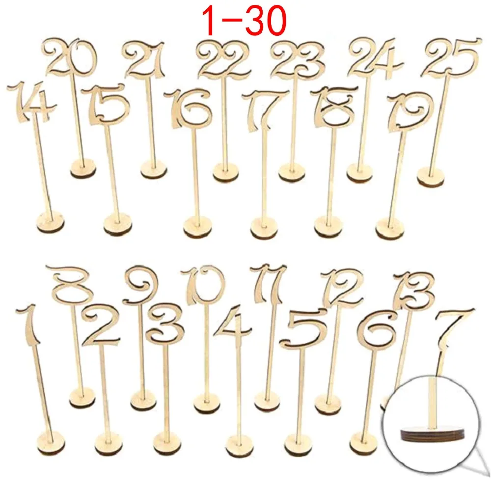 

1-30 laser cut table number wood wedding table number stand
