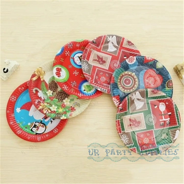 Бесплатная доставка 100 шт. маленькие бумажные тарелки 7 дюймов (18 см) для печенья в