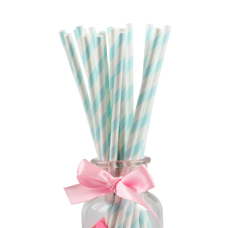 25 шт соломенная бумажная соломинка для питья, украшения для мальчиков, украшения для конфет, украшения для дня рождения, украшения для детей и взрослых, синий цвет