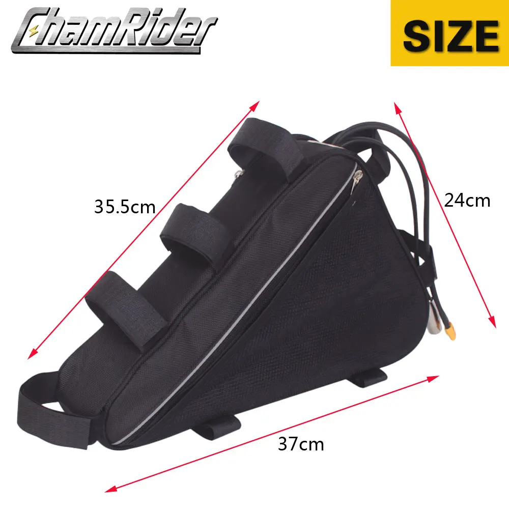 Chamrider оригинальный 60 в ebike аккумулятор треугольная оправа сумка 10AH 20AH 60A BMS 500 Вт 750