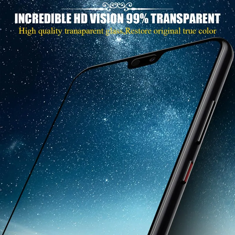 6D закаленное стекло для Huawei P20 Lite Y6 2018 Защитная стеклянная пленка Honor 8C 7X 9 Mate 10 20 Nova