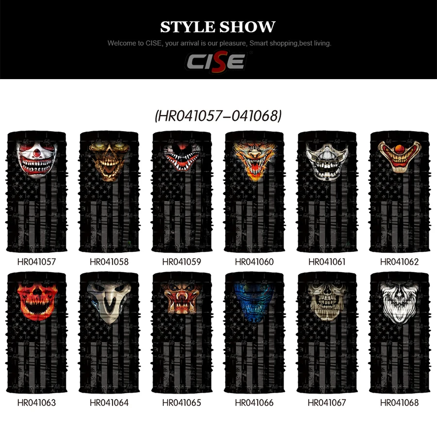 3D Бесшовные Череп Балаклава Magic маска для лица и шеи Скелет мотоциклетные мото