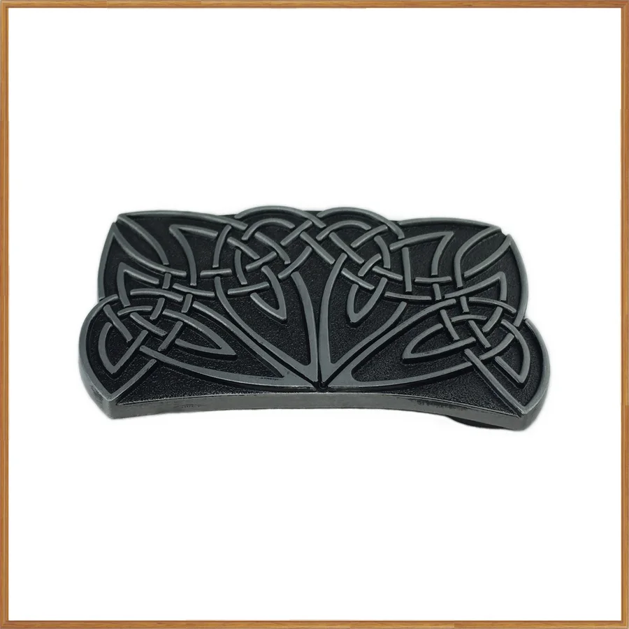 BuckleClub retro zinc alloy celtic knot cowboy jeans gift belt buckle FP-03507 black coating 4cm width loop drop shipping | Дом и сад